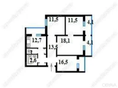4-комнатная квартира, 96 кв.м