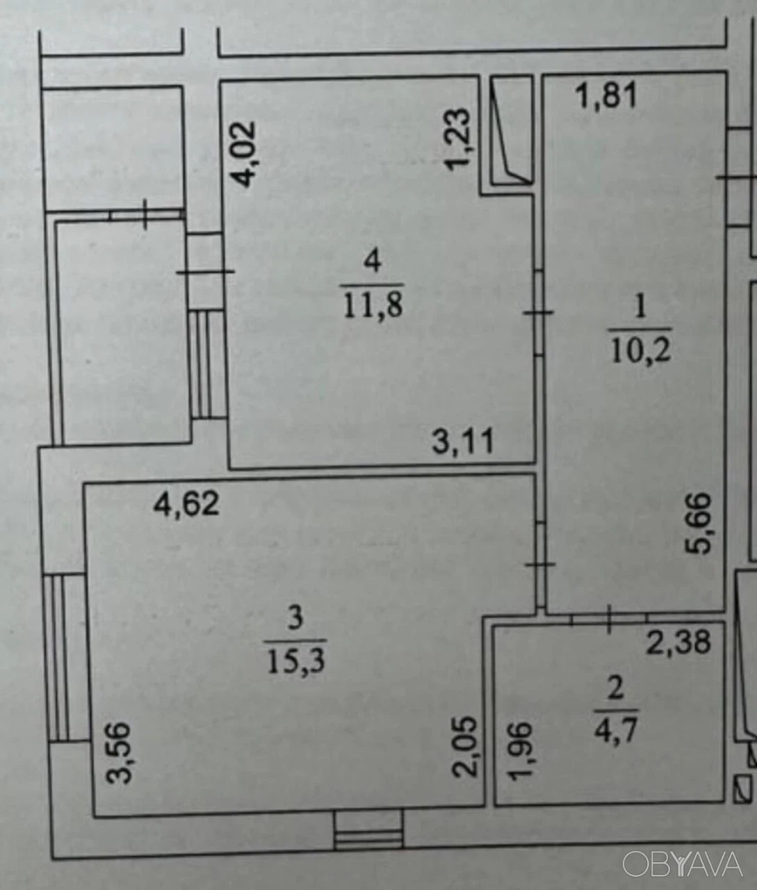 1-комнатная квартира, 46 кв.м