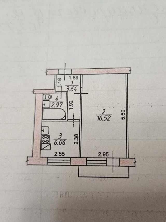 Apartment for Sale - 1 Room - Beginning of Kosmitchnoi Street