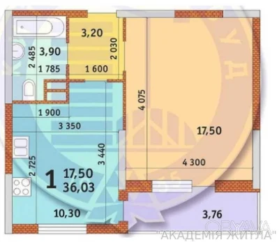 1-bedroom apartment, 36 sq.m.