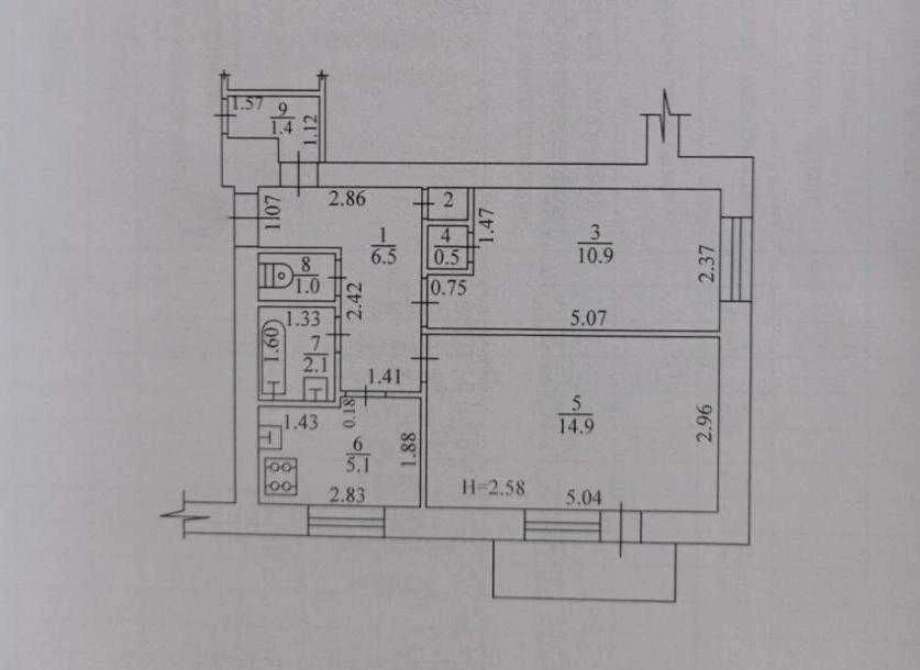 2-room apartment in New Homes