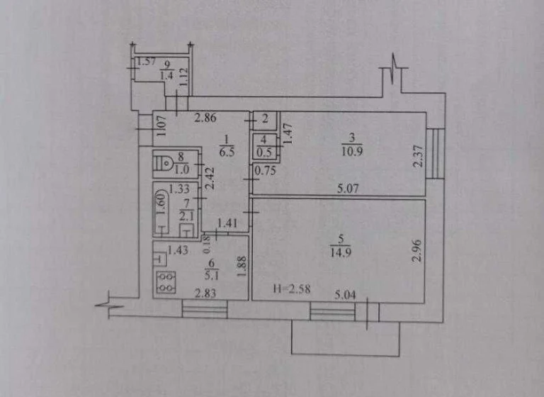 2-room apartment in New Homes