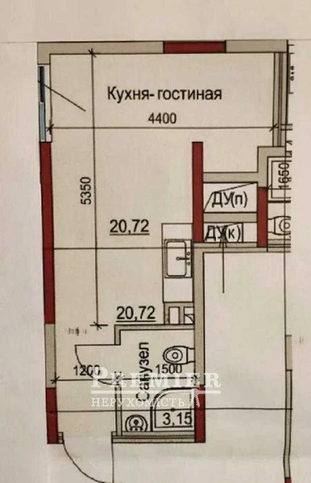 1 комнатная Студия 13 Фонтана Пространство на Дачной
