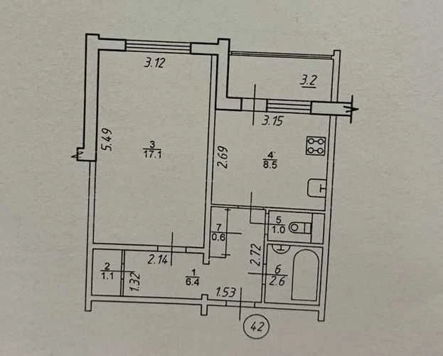 Продаж простороі 1-км кв, нова панель Р-Н Озерна