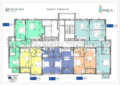 Продается 1-комнатная квартира в ЖК Maxima Residence, 50,62 м², 4/26, Печерский район