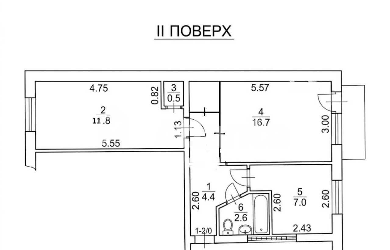 Черемушки, 2-комнатная квартира после ремонта, 2 этаж, Хаджибейский