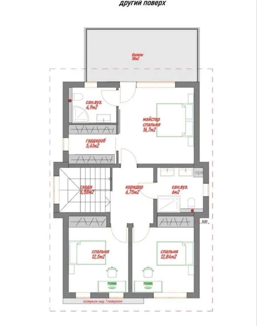 Modern House 140 sq m, Rough Finish, Martishiv 64, Sadova Vashenko