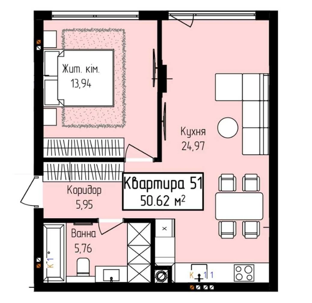 One-Bedroom Apartment for Sale - Representative of the Developer
