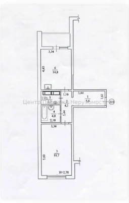 Продается 1-комнатная квартира, 51.6 м², 10/25 этаж, ЖК Navigato