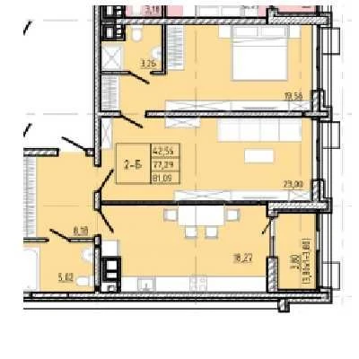 Двухкомнатная квартира в ЖК MODERN. 6-й Фонтан. Рассрочка 0