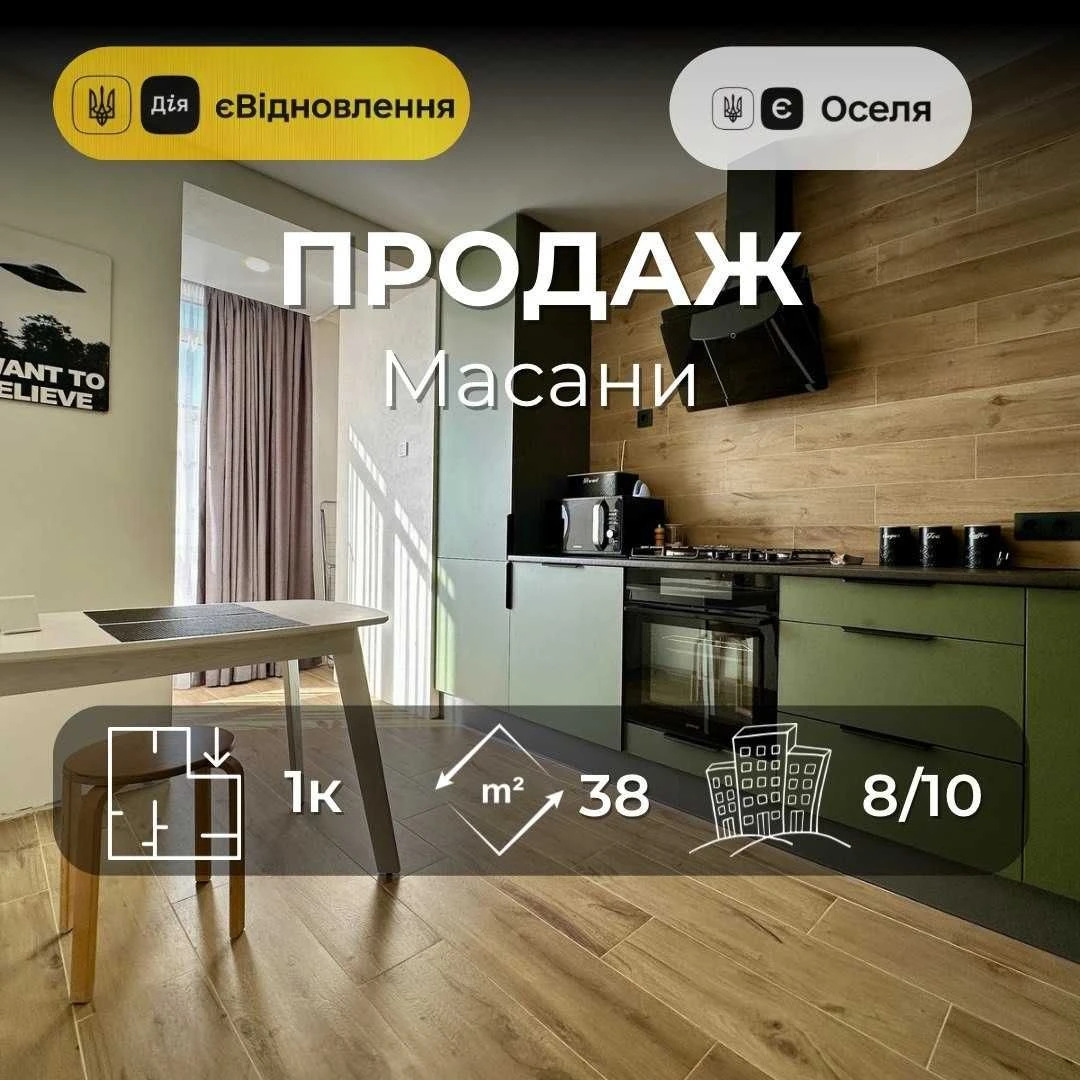 ЖК Панорама ,1кімнатна 38м2.Ремонт+меблі,єОселя(NN)