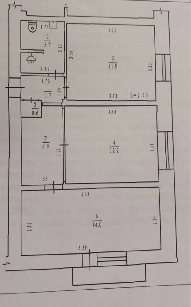 3-room apartment for rent on Almazny, 51 sq.m.
