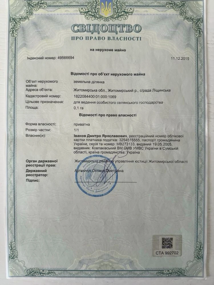 Земельна ділянка