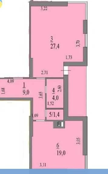 Продажа квартиры 1-комн., 63 кв. м., Новаторов, Фонтан,
