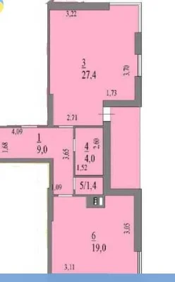 Продажа квартиры 1-комн., 63 кв. м., Новаторов, Фонтан,