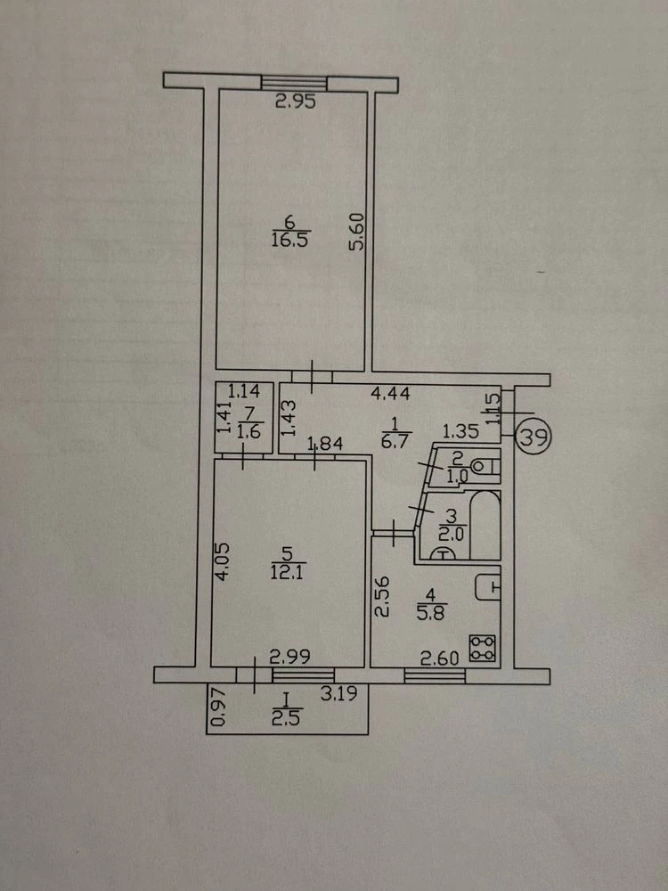 3 bedroom apartment 96 m2, Prospect Peremohy 195