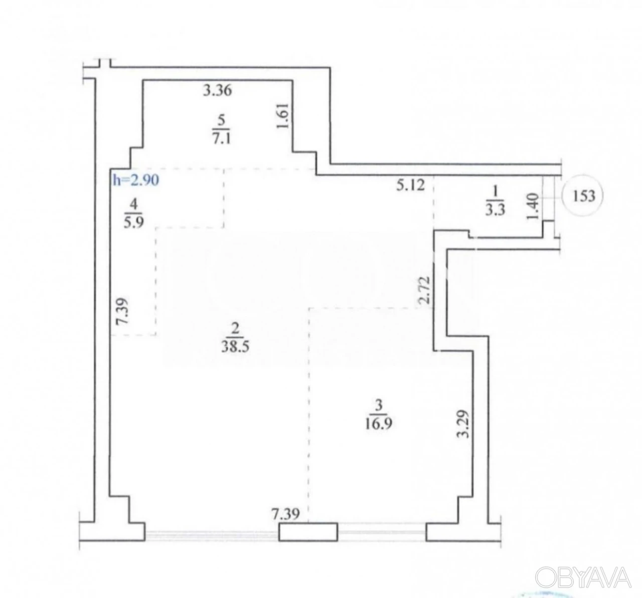 2-room apartment, 71 sq.m