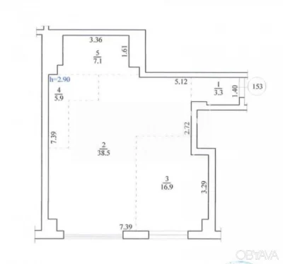 2-room apartment, 71 sq.m