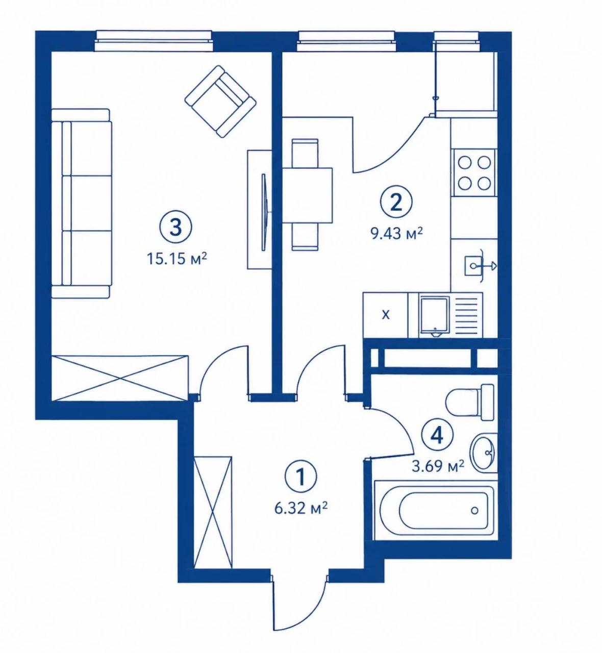 Sale 1-room apartment in ЄОселя! Low-rise building! ЖК СвітлоПарк//Svitl