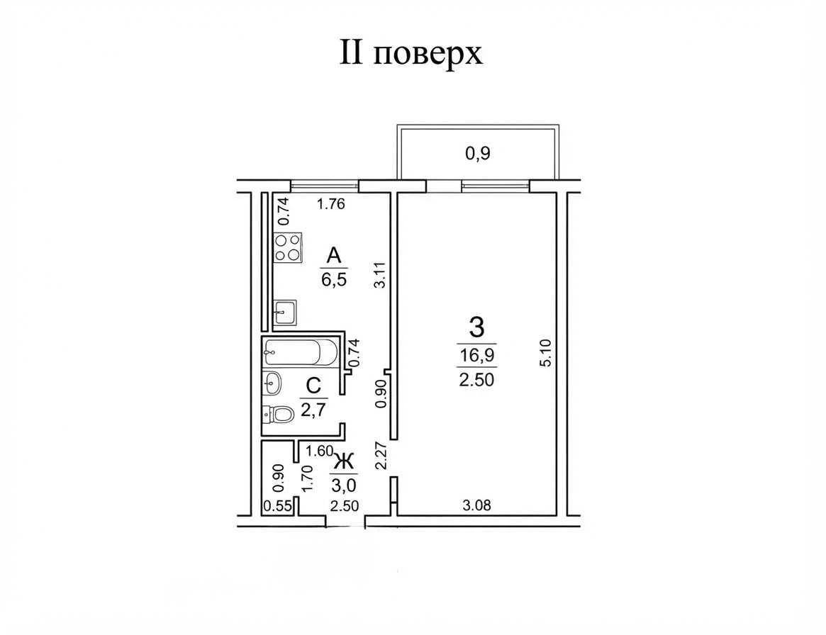 1-комнатная квартира на Таирова — низкий этаж, ремонт, мебель