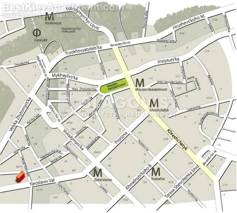 1 room Golden Gate, Reitarska St., Honchara Center