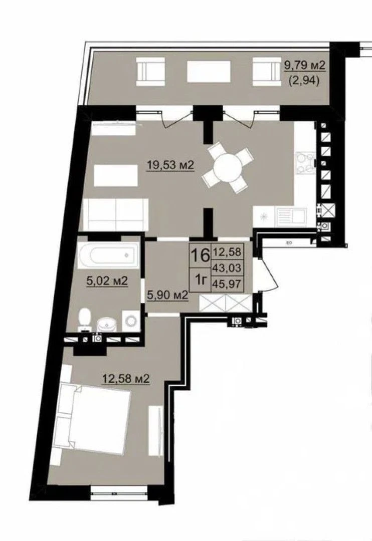 Продажа однокомнатной квартиры 46 м² в клубном ЖК D8, ул. Ткацкая