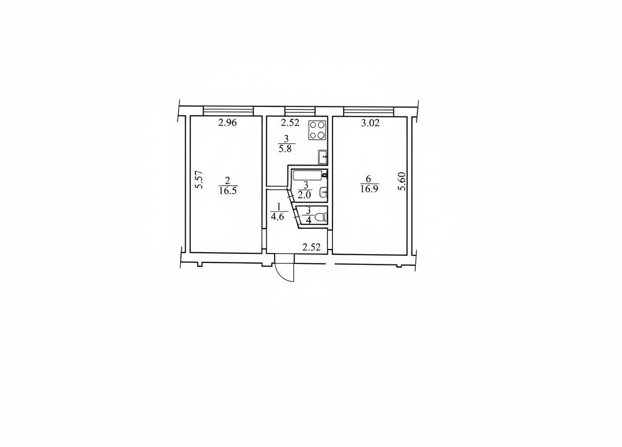 Продажа 2-комнатной квартиры, ул. Бориспольская 43, рядом с Червоный Хутир