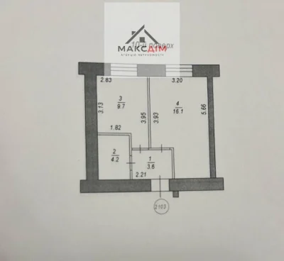 1-комнатная квартира в Тернополе, 34 м²