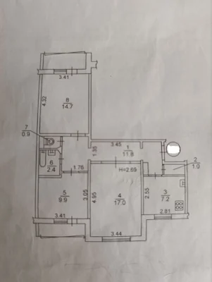 Rent 3-bedroom apartment, 70 m², Demievska St., 55