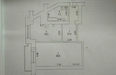 Бажана,30 спецпроэкт. 65м.кв.цегла. без %.