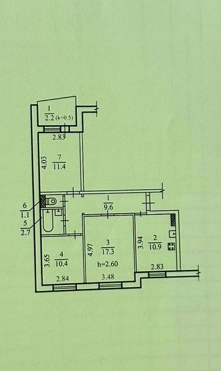Продається простора 3-кімнатна квартира. Ідеальне планування. Житлова.