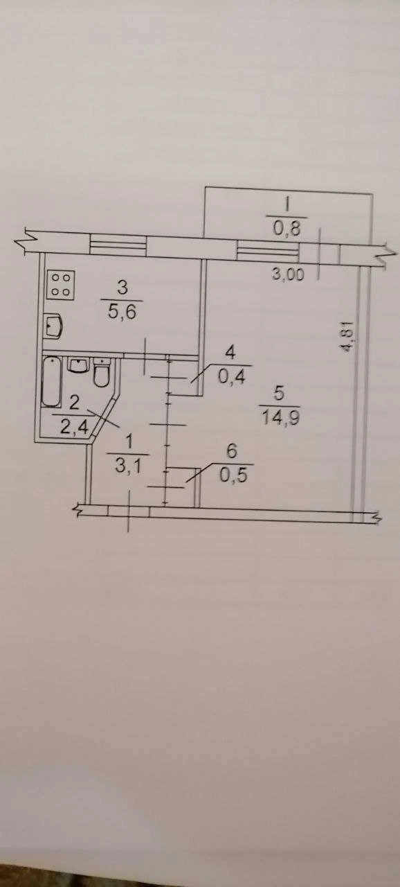 Продам 1 комнатную квартиру пр. Поля 135 Б