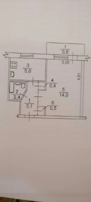 Продам 1 комнатную квартиру пр. Поля 135 Б