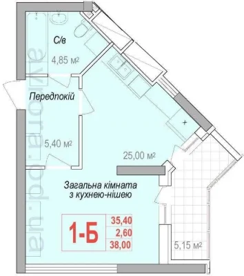 1-комнатная квартира в ЖК "Аврора", в тихом дворовом районе, 38 кв.м.