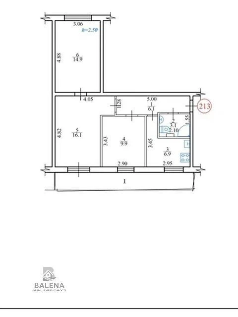 For sale 3-room apartment 66 sq. m. on Zodchikh st. 36 • ID 34704888