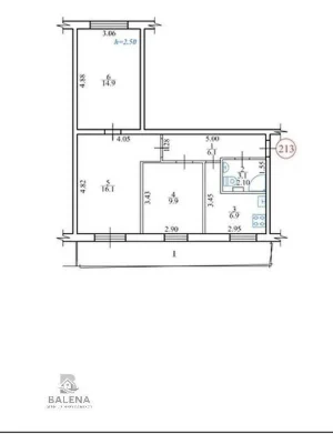 For sale 3-room apartment 66 sq. m. on Zodchikh st. 36 • ID 34704888