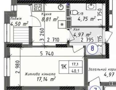 1-комнатная квартира 40,1 м² | БЕЗ КОМИССИИ ДЛЯ ПОКУПЦА