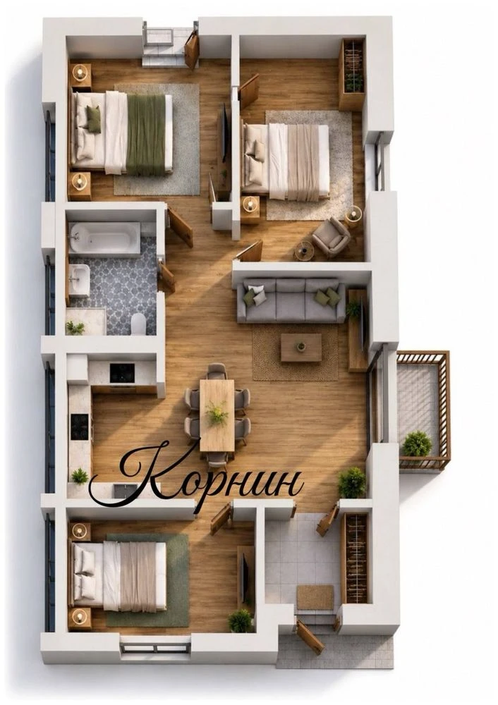 Будинки в центрі Корнину(Єоселя)