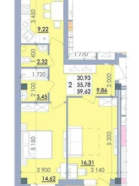 2-bedroom apartment in new building | "Peluskovyi" residential complex