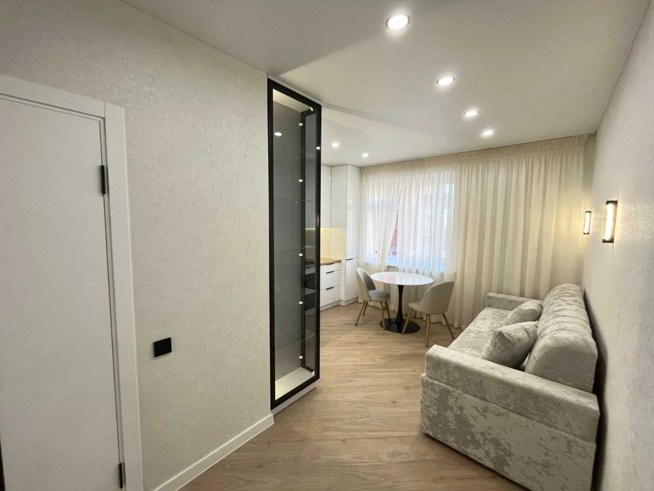 1-bedroom apartment with a view of a park area