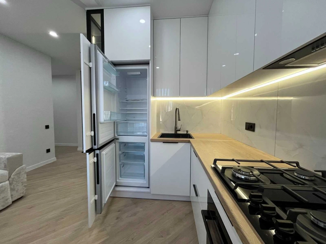 1-bedroom apartment with a view of a park area