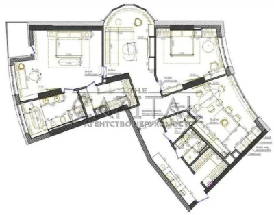 For sale 3 rooms (157m2) residential complex "Busov Hill" Pecherskyi district, Botanichny