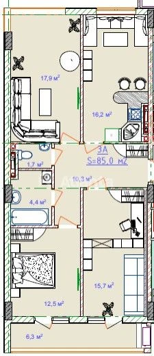3х комн. Таирова новый дом ЖК Таировские сады