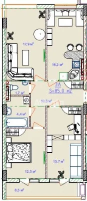 3х комн. Таирова новый дом ЖК Таировские сады