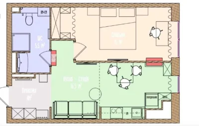 Sale of a 1-bedroom apartment in a new building on Truskavets Street