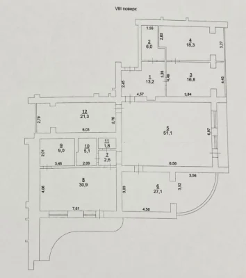 4-комнатная квартира 210 м2 в Шампанском переулке с АГВ