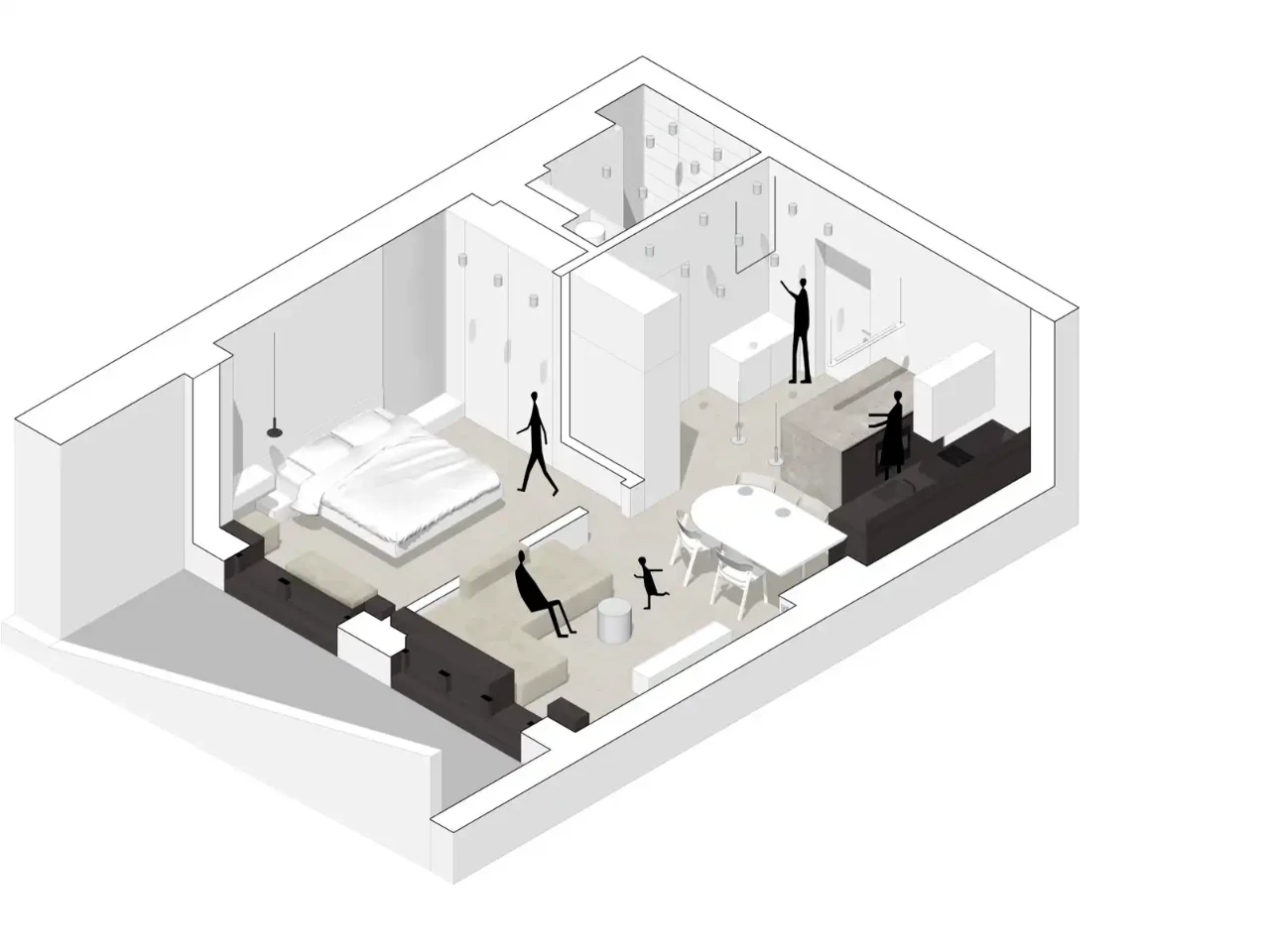 Сдается 1-комнатная квартира 55 м² на 5-м этаже из 7