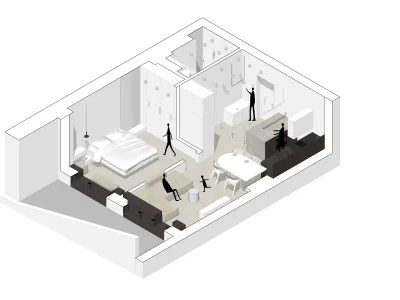 Сдается 1-комнатная квартира 55 м² на 5-м этаже из 7