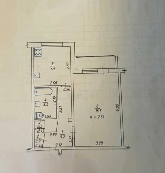 Продажа 1-комнатной квартиры на Алмазном. Готовый вариант для проживания. 4 из 9 этажей