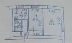 2-room apartment for sale, near trolleybus 27, 1/2
